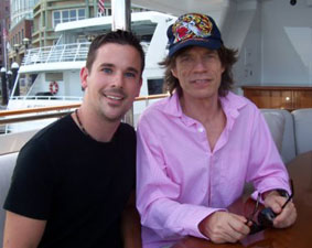 Magic Dave and Mick Jagger on Yacht